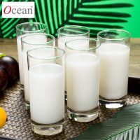 Ocean欧欣 进口透明玻璃杯子家用水杯茶杯牛奶杯果汁杯耐热6只套装