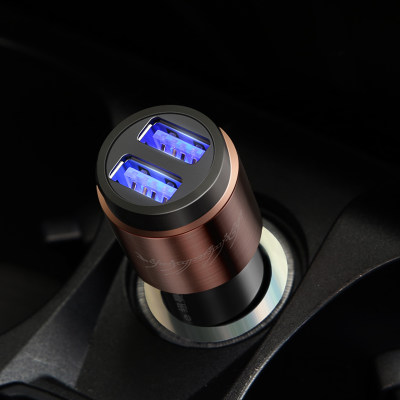 纽曼nm-033车载充电器头智能快充汽车充24v大货车万能通用型usb转接口