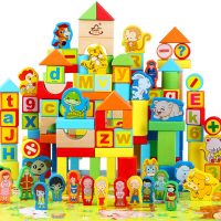 QZM巧之木 QZM-2141 男孩子玩具儿童积木玩具木制婴儿宝宝女孩玩具 200件套