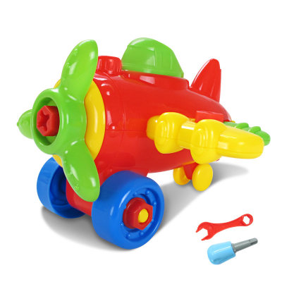 淘嘟嘟 拼装螺旋桨飞机拆装玩具男孩交通工具拆装组合儿童智力玩具