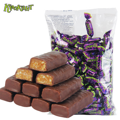 KDV 俄罗斯进口 紫皮糖kpokaht夹心巧克力糖果喜糖休闲零食 500g
