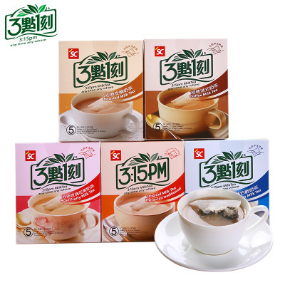 3点1刻 台湾进口奶茶 三点一刻原味炭烧港式奶茶 速溶袋装奶茶粉100g*5盒 共25包