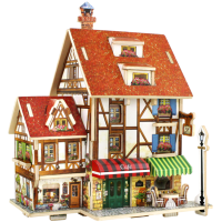 Robotime若态 FSJ 木质手工DIY小屋立体拼图世界风情建筑儿童玩具法国风情 多款可选