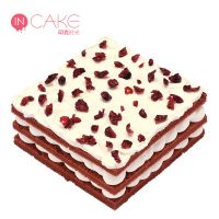 INCAKE印克时光 至爱红丝绒新鲜生日蛋糕水果樱桃酱乳脂奶油蛋糕 6寸1.2磅