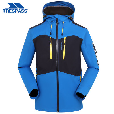 英国TRESPASS 春夏款户外登山衣 立体裁剪修身男款防水防风冲锋衣