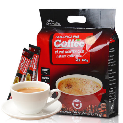 SAGOcoffee西贡咖啡 越南进口 三合一速溶咖啡900克原味即溶咖啡粉50条袋装