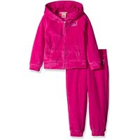 Juicy Couture 女童天鹅绒套装 Girls' 2 Pieces Velour Pants Set -Pink