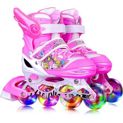 小状元 溜冰鞋儿童全套装男女旱冰轮滑鞋直排轮可调 多款可选 释小龙代言