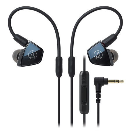 Audio-technica铁三角 ATH-LS400iS 四单元手机线控入耳式耳机 蓝色 动铁耳机 HIFI耳机