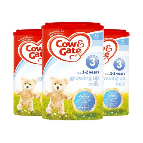 Cow&Gate 英国牛栏 婴幼儿奶粉 3段 900克/罐 3罐 新老包装随机发货
