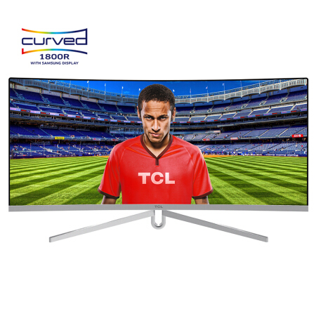 TCL T34M6CW 34英寸1800R准4K超宽屏100Hz高刷新率 支持FreeSync同步技术游戏电竞曲面显示器
