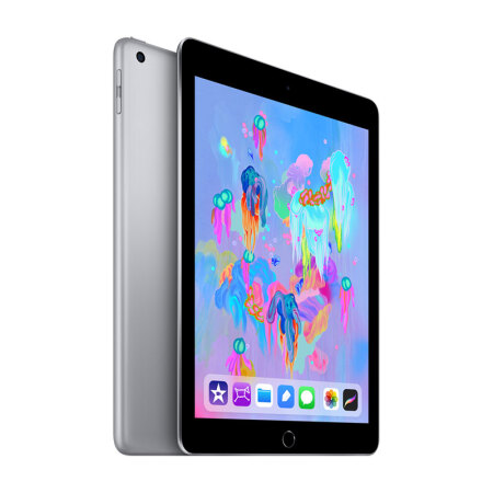 Apple苹果 iPad 平板电脑 2018年新款9.7英寸（128G WLAN版/A10芯片/Retina显示屏/Touch ID MR7J2CH/A）深空灰色