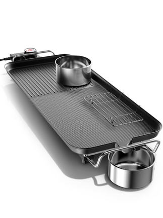 明爵 电烧烤炉 韩式家用不粘电烤炉 无烟烤肉机电烤盘铁板烧烤肉锅