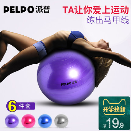 PELPO派普 加厚瑜伽球防爆健身球瑜珈球孕妇减肥球瘦身无味55cm 多色可选
