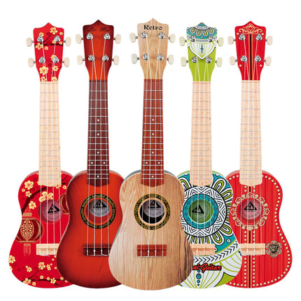 群宇玩具 儿童吉他玩具可弹奏初学者仿真乐器四弦音乐21寸尤克里里ukulele