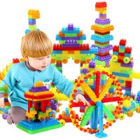 可爱号 儿童大号颗粒塑料拼搭积木早教拼装拼插积木3-6周岁玩具170粒盒装