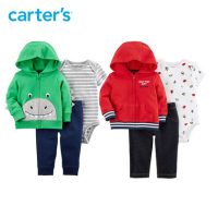 Carter's凯得史 3件套装夏季新款宝宝恐龙外套婴儿连体衣男童长裤121I378