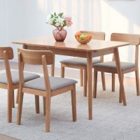 源氏木语 Y83R53纯实木伸缩餐桌北欧橡木餐桌椅组合现代简约折叠家用饭桌