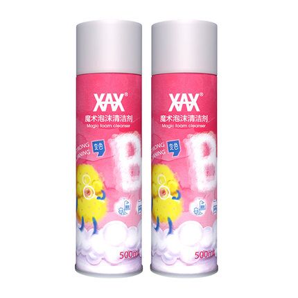 XAX 厨房清洁剂多功能泡沫清洁剂去油污家用魔术泡沫清洁剂2罐