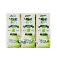 进口宾格瑞 韩国风味牛奶哈密瓜牛奶饮料200ml*6营养美味聚会