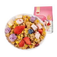 福事多 草莓酸奶果粒烘培燕麦片400g即食冲饮水果坚果干吃早餐