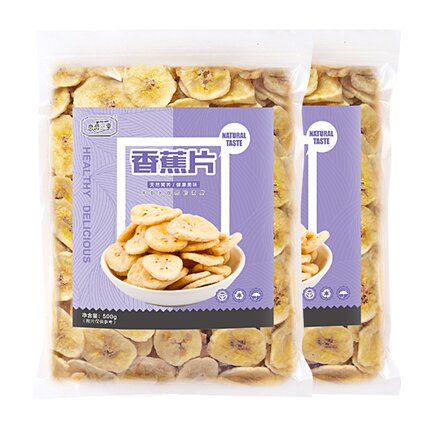恋恋三季 香蕉片500g*2袋装香蕉干办公室休闲零食蜜饯果干