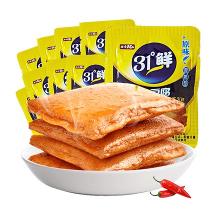 盐津铺子 鱼豆腐湖南特色休闲小零食小吃豆制品200g约14包独立包装