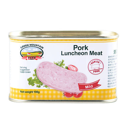 丹麦进口绿山农场 清淡风味午餐肉罐头速食肉罐头火锅食材
