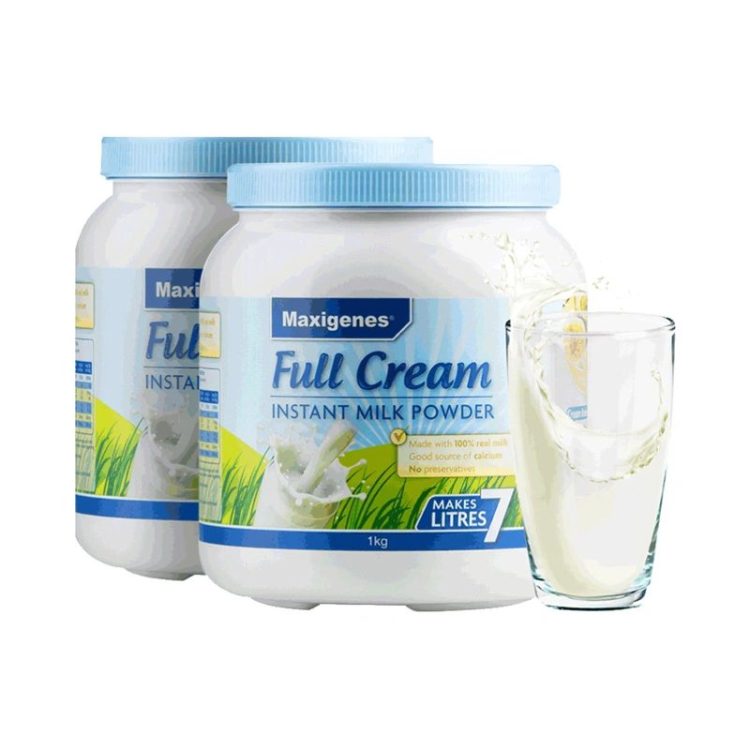 美可卓 蓝胖子牛奶粉成人中老年全脂高钙大学生青少年1kg*2罐