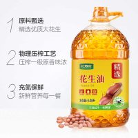 长寿花 压榨一级花生油6.08L物理压榨桶装纯正食用油