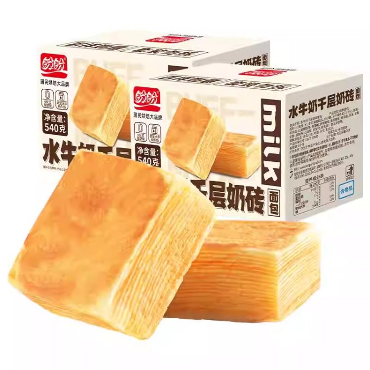 盼盼 水牛乳千层吐司面包整箱540g*2箱